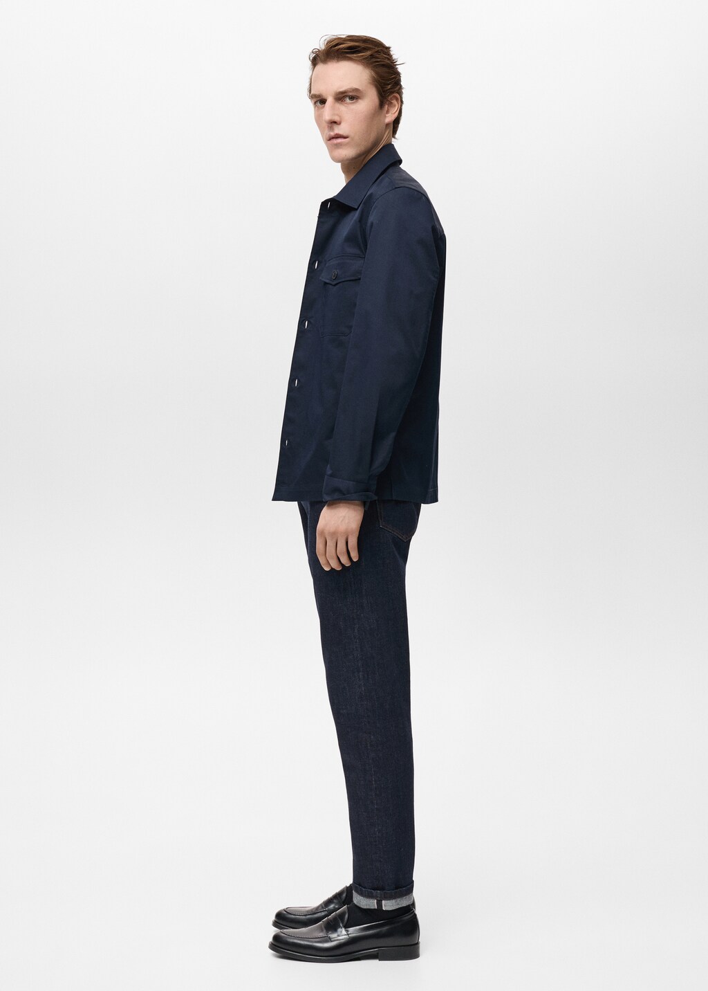 Tapered-fit selvedge jeans - Off White