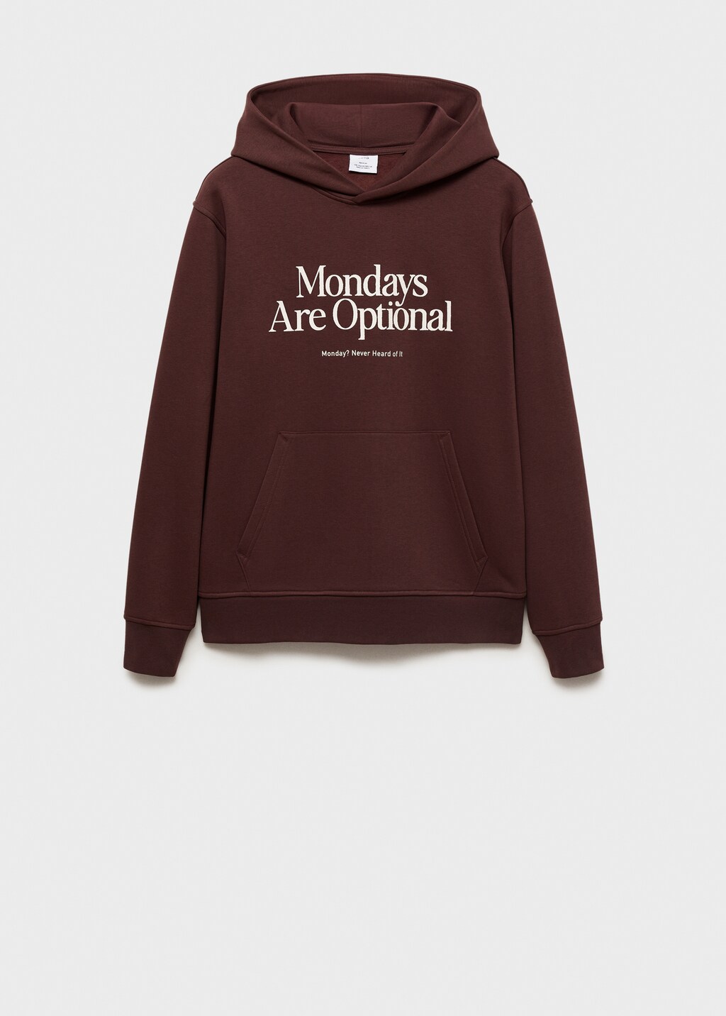 Printed cotton sweatshirt - Burgundy