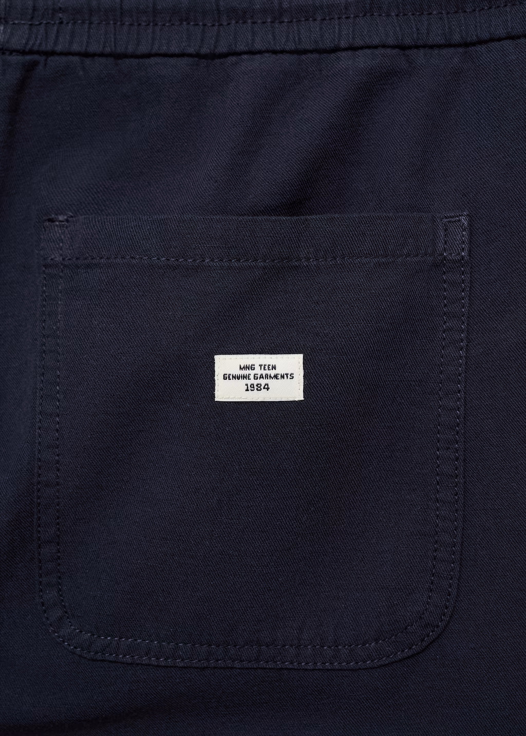 Cotton-linen jogger trousers - Navy