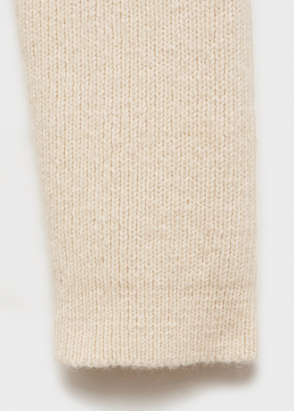Wool blend turtleneck sweater - Ecru