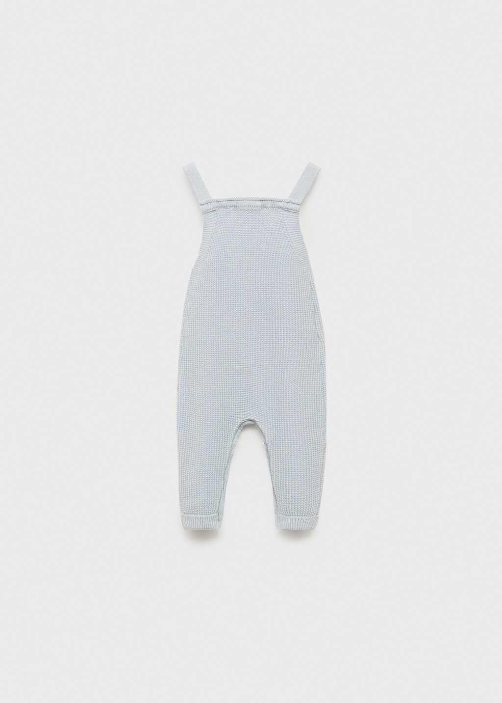 Long knitted dungarees - Sky Blue