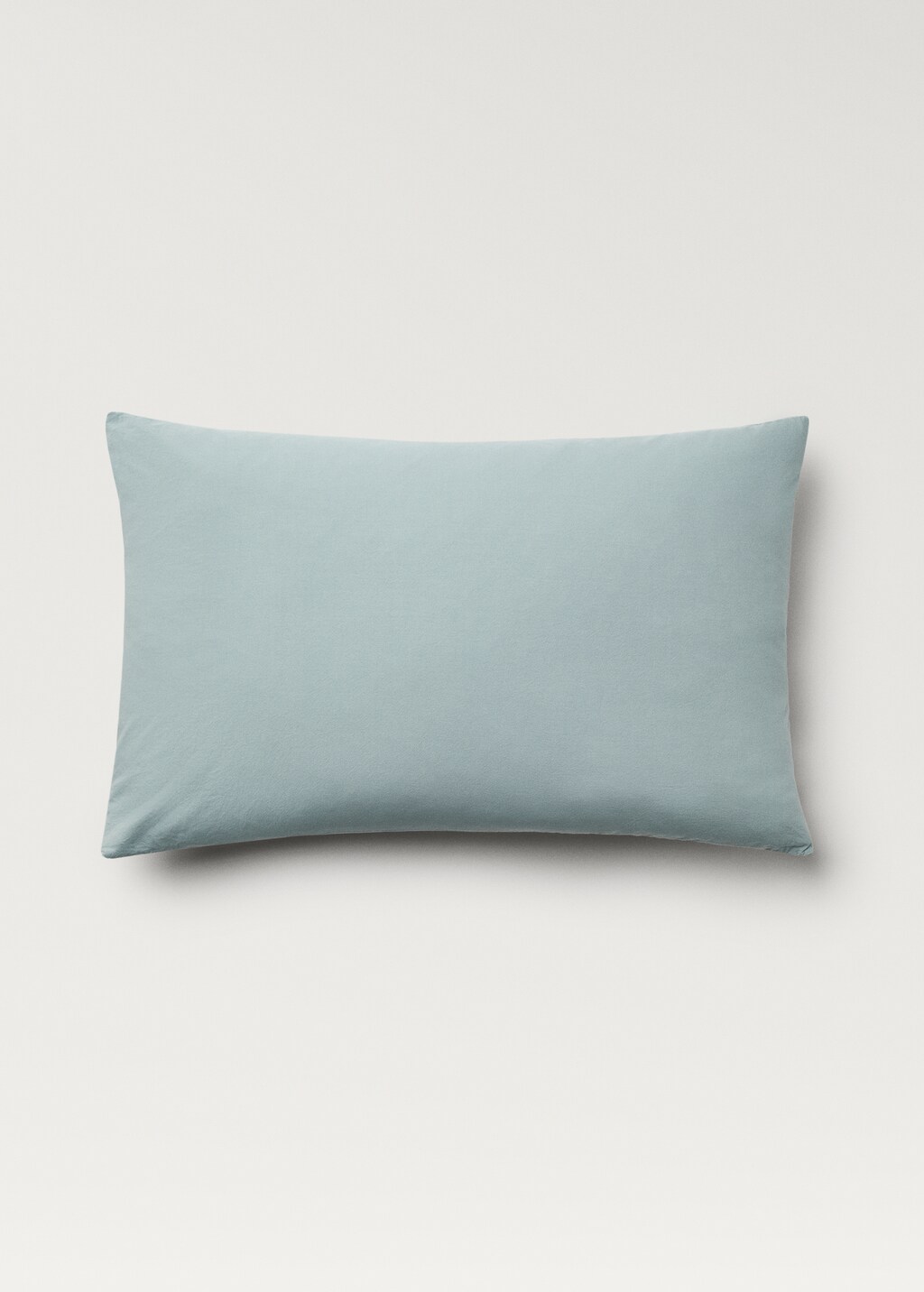 Washed cotton pillowcase with ties, 50x75 cm - Light Pink