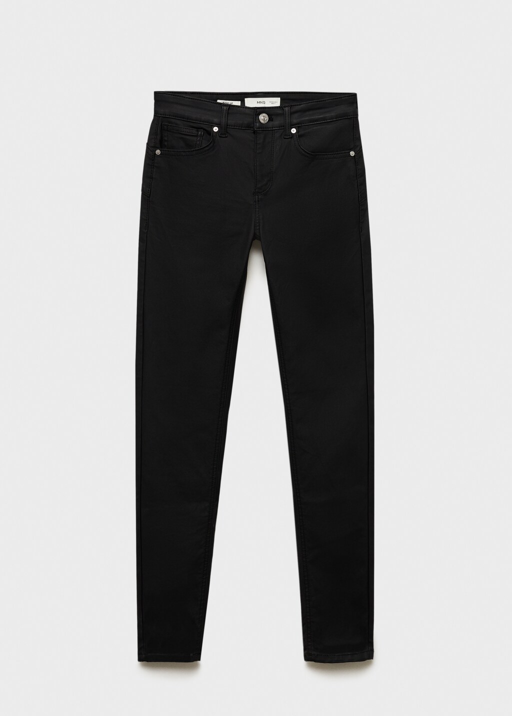Push-up low-rise skinny jeans - Black denim