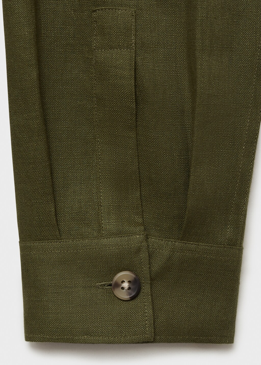 100% linen overshirt with pockets - Sand