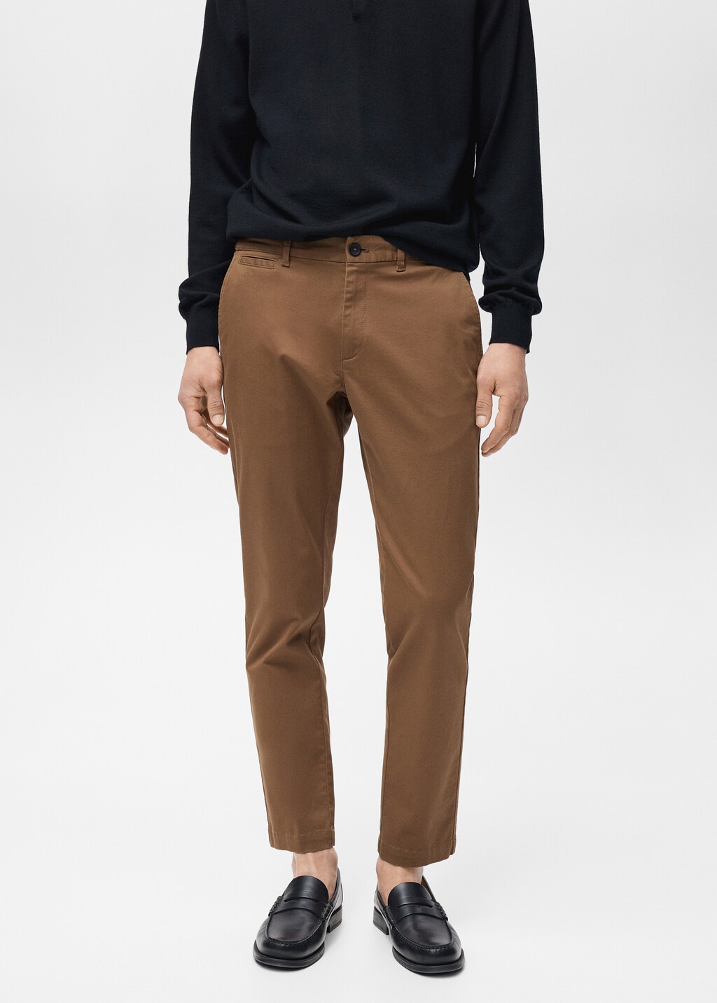 Prato cropped tapered chino trousers - Beige