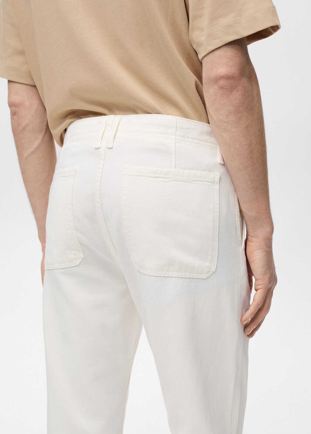Lyocell regular-fit jeans - Beige