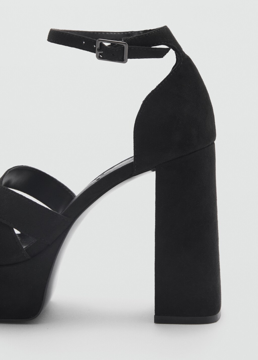 Wide-heeled sandal with bracelet - Black