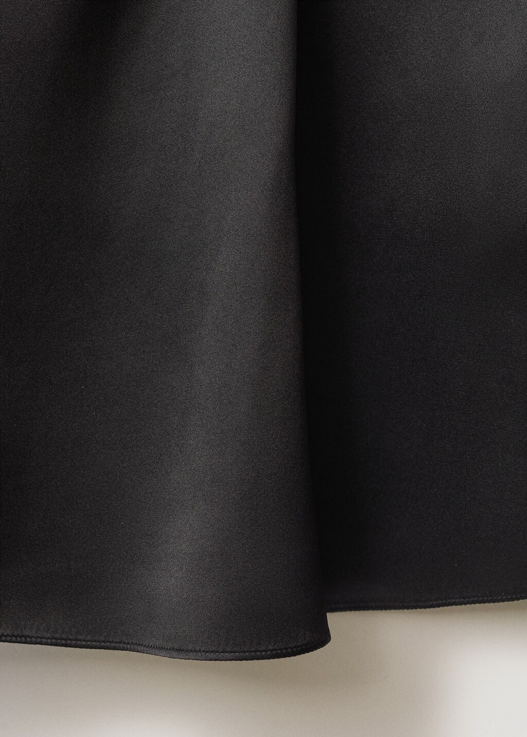 Silk top with straps - Black