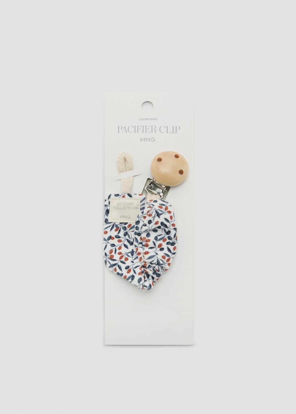 Printed brooch pacifier holder - Off White