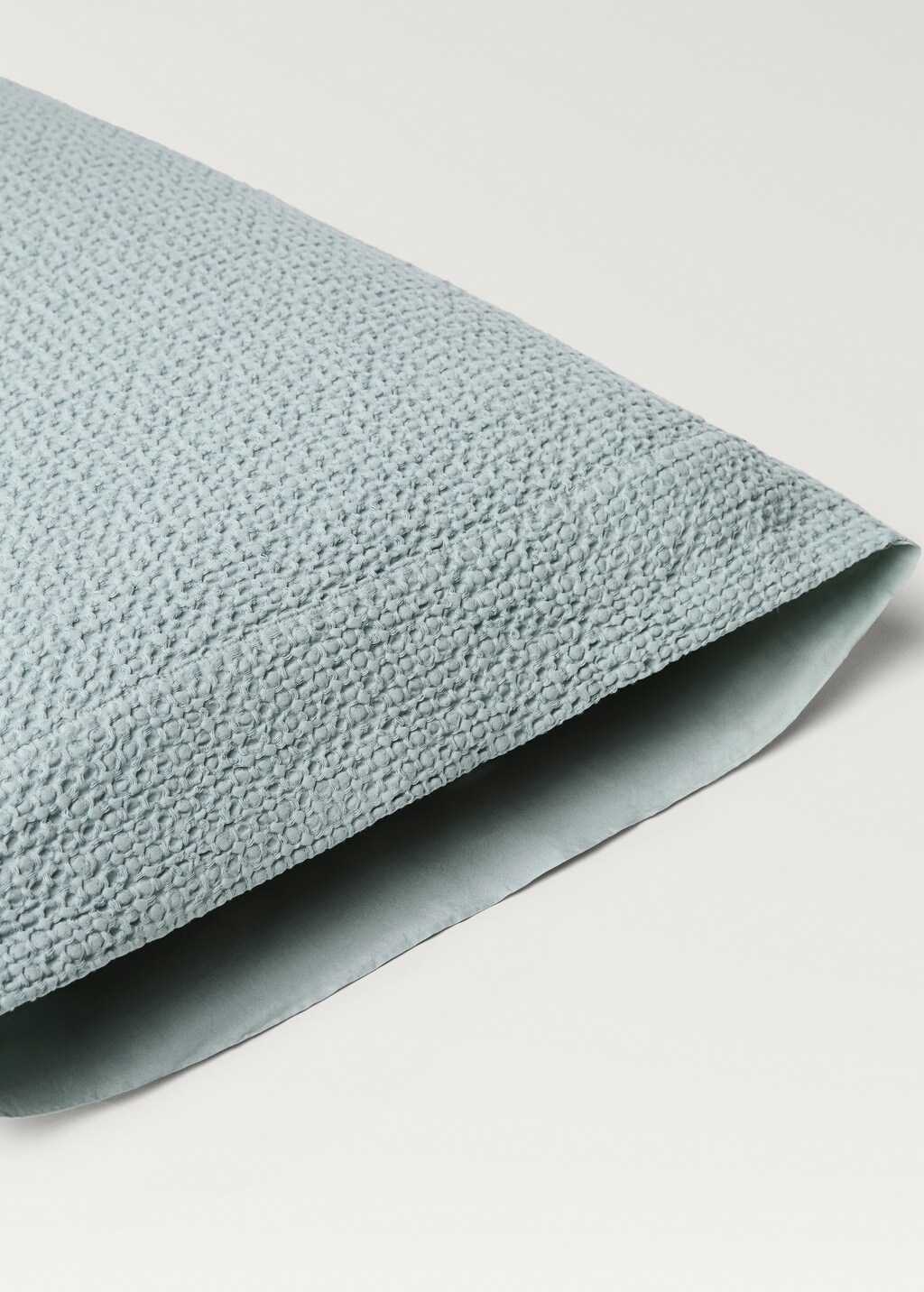 Cotton percale waffle pillowcase 45x110 cm - Sand