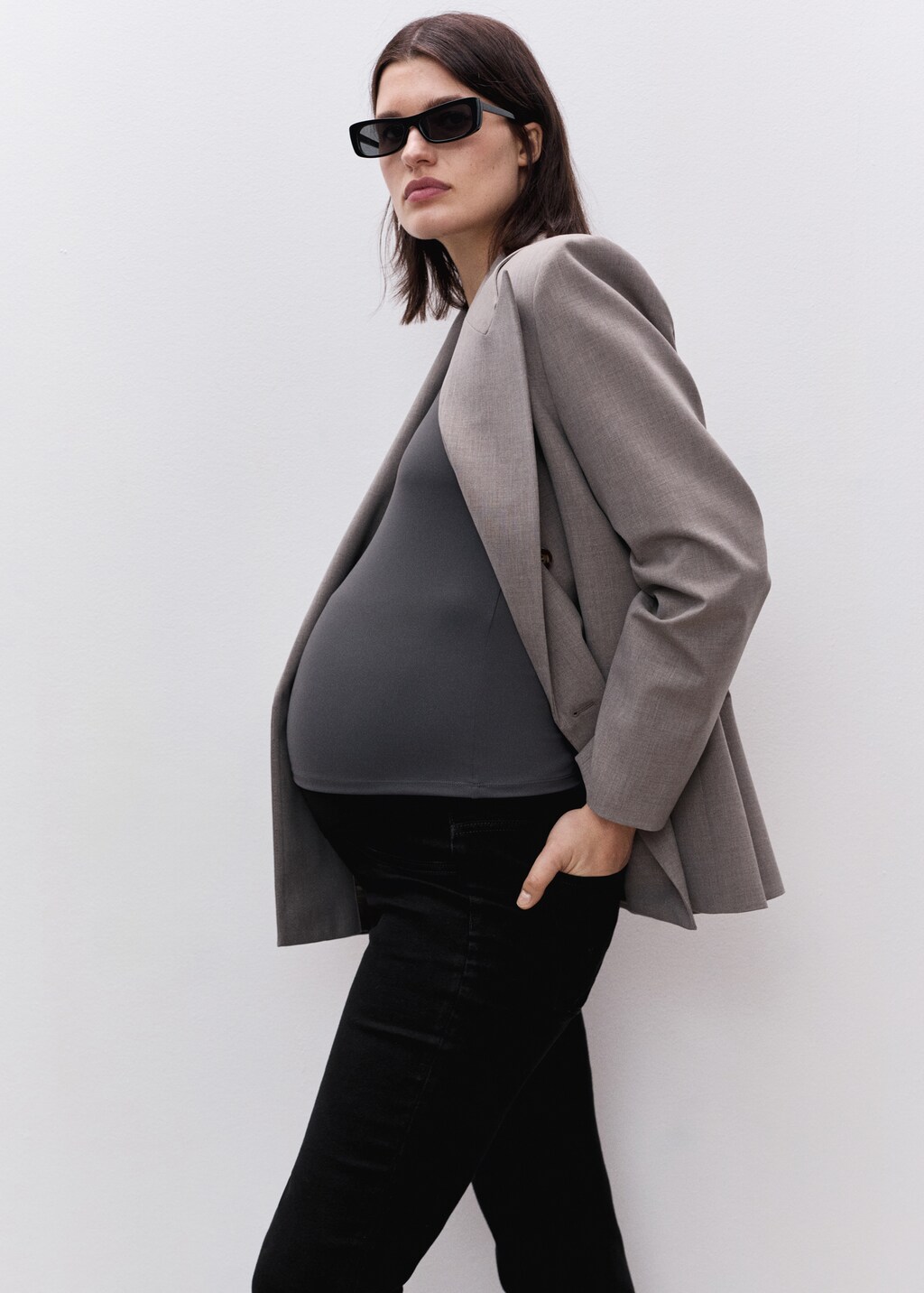 Maternity flared cropped jeans - Off White
