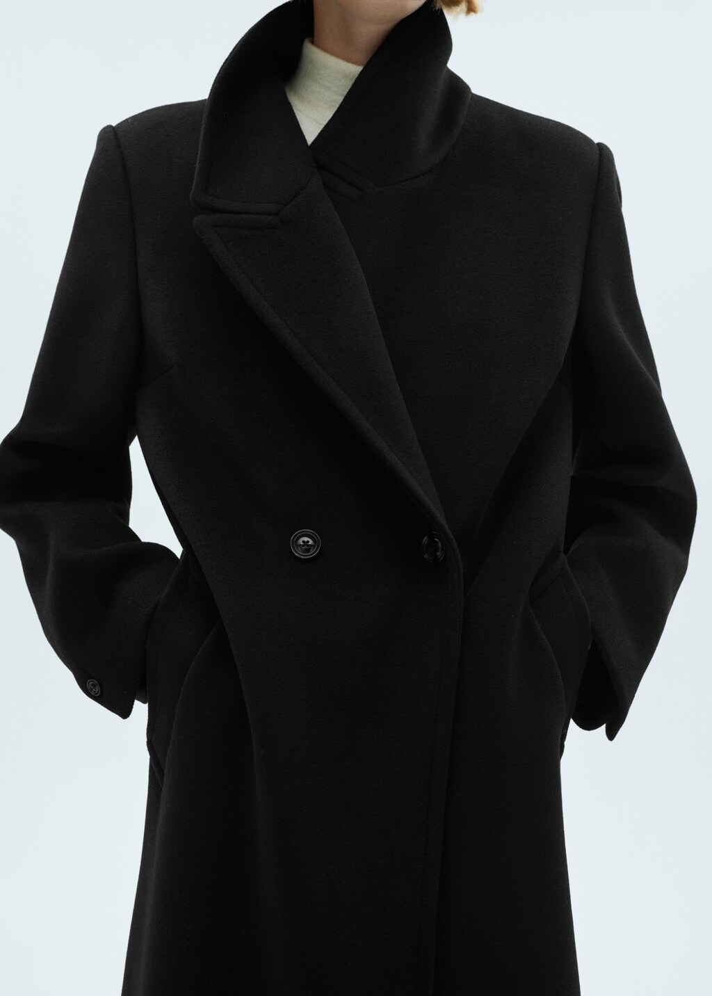 Lapels wool coat - Grey