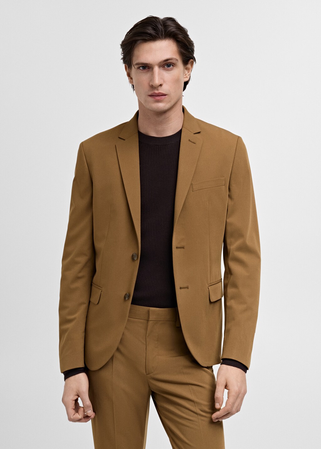 Super slim-fit suit jacket in stretch fabric - Grey