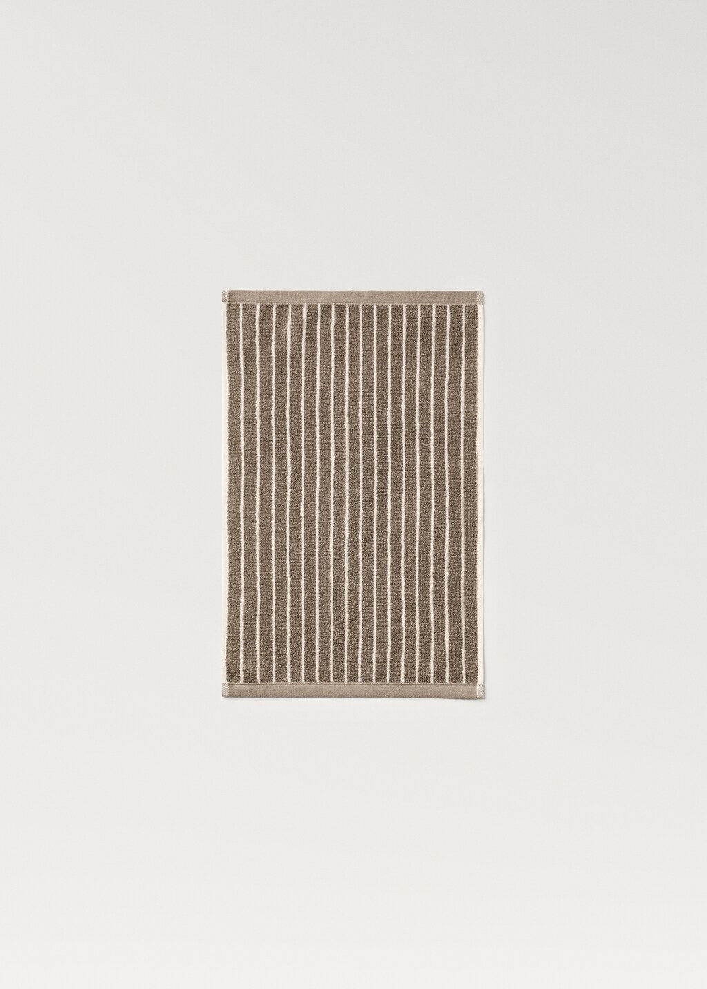 Two-tone striped guest towel - Beige