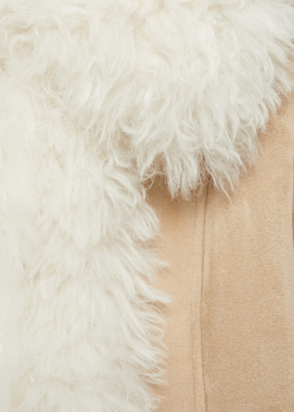 Shearling-lined coat - Beige