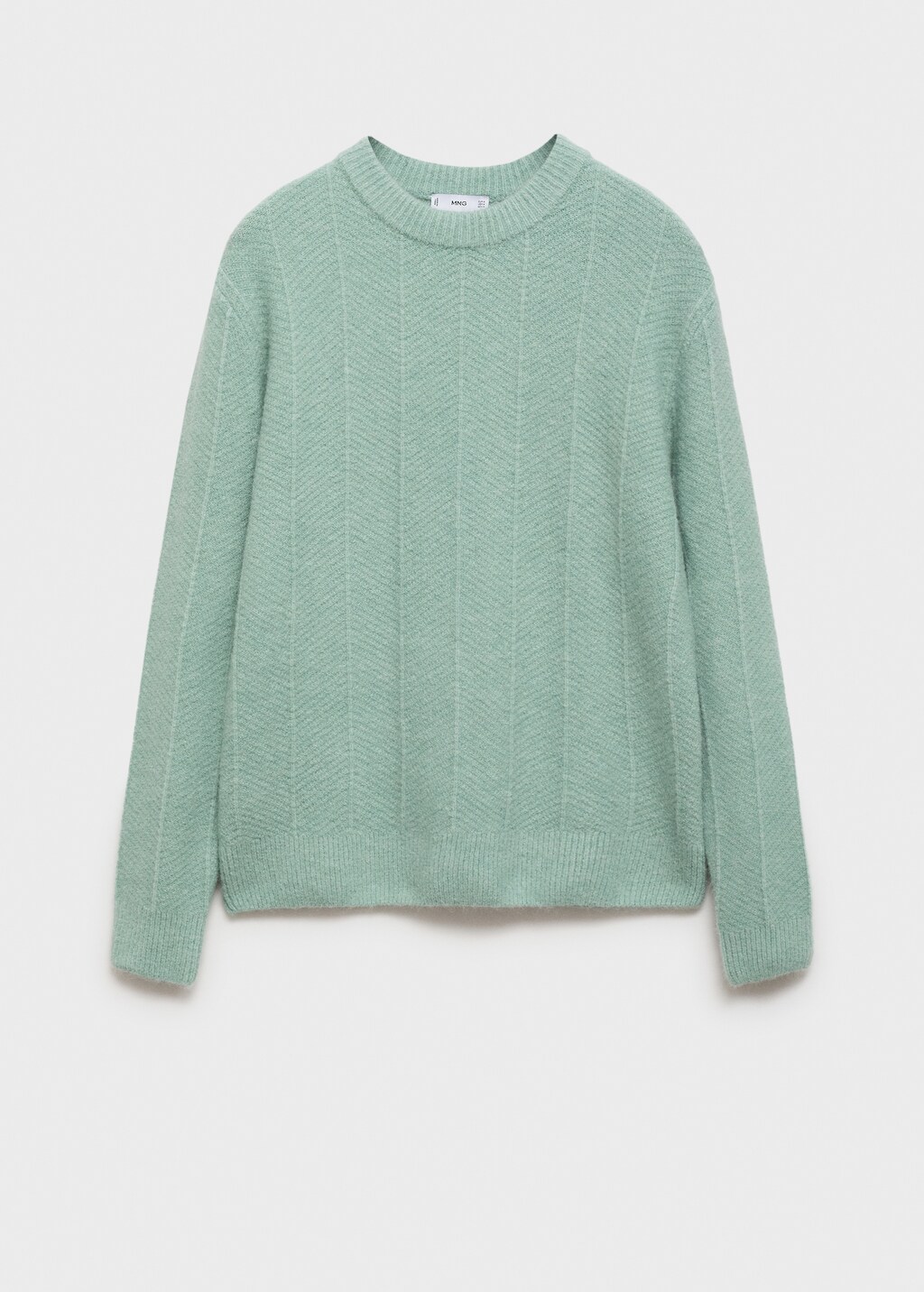 Structured knitted sweater - Aqua Green