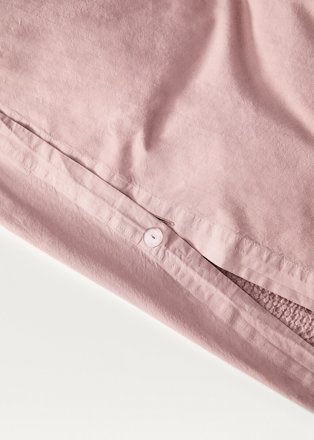 Cotton percale waffle duvet cover, 150 cm - Sand