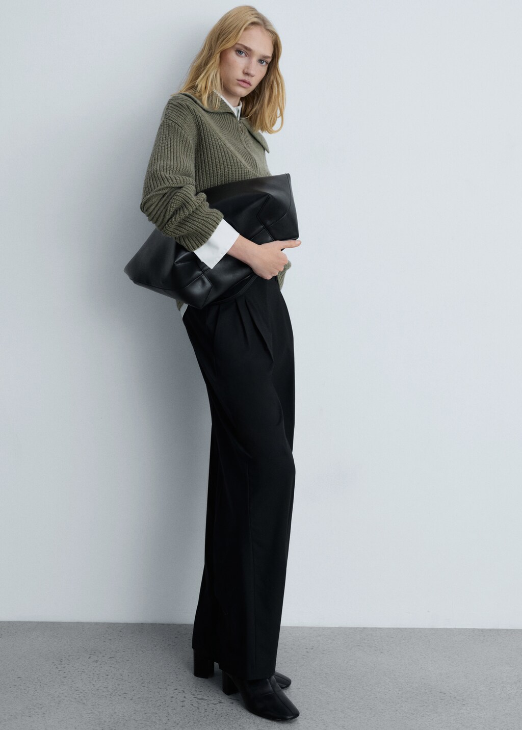 Block-heel ankle boots - Black