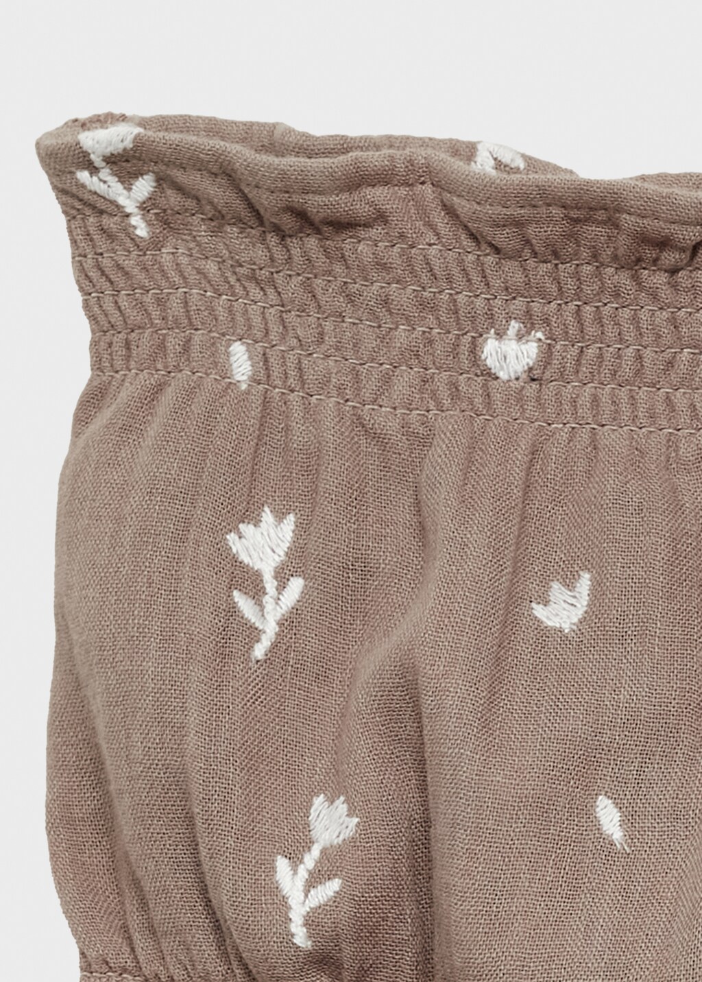 Floral embroidered shorts - Off White