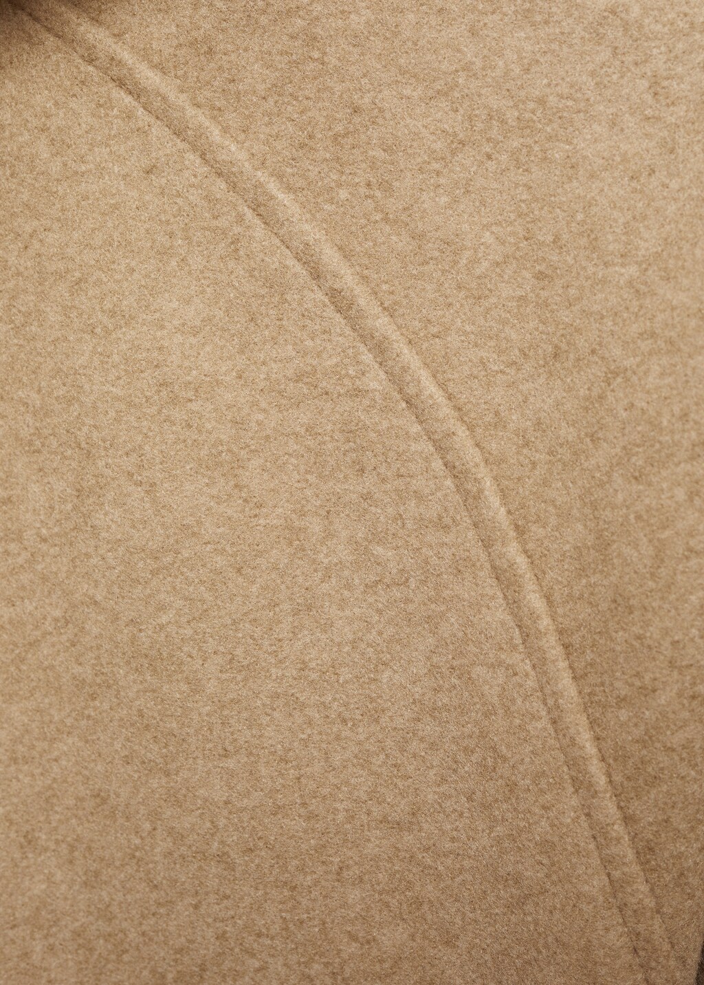 Hooded flannel sweatshirt - Beige