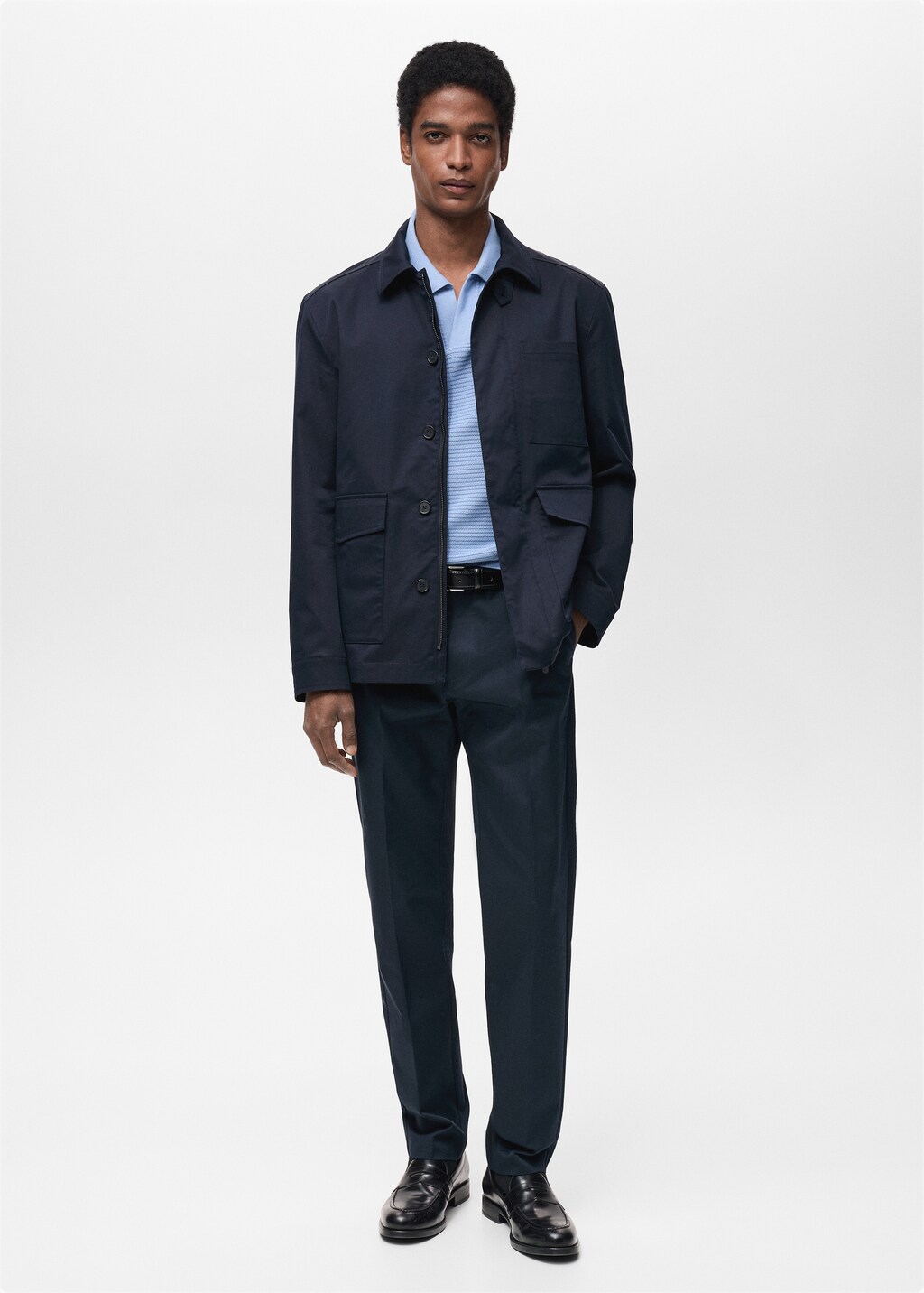 Water-repellent cotton jacket - Chocolate