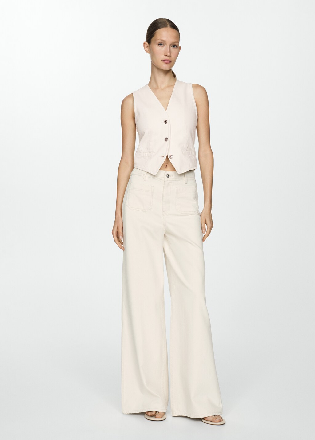 Buttoned denim gilet - Off White