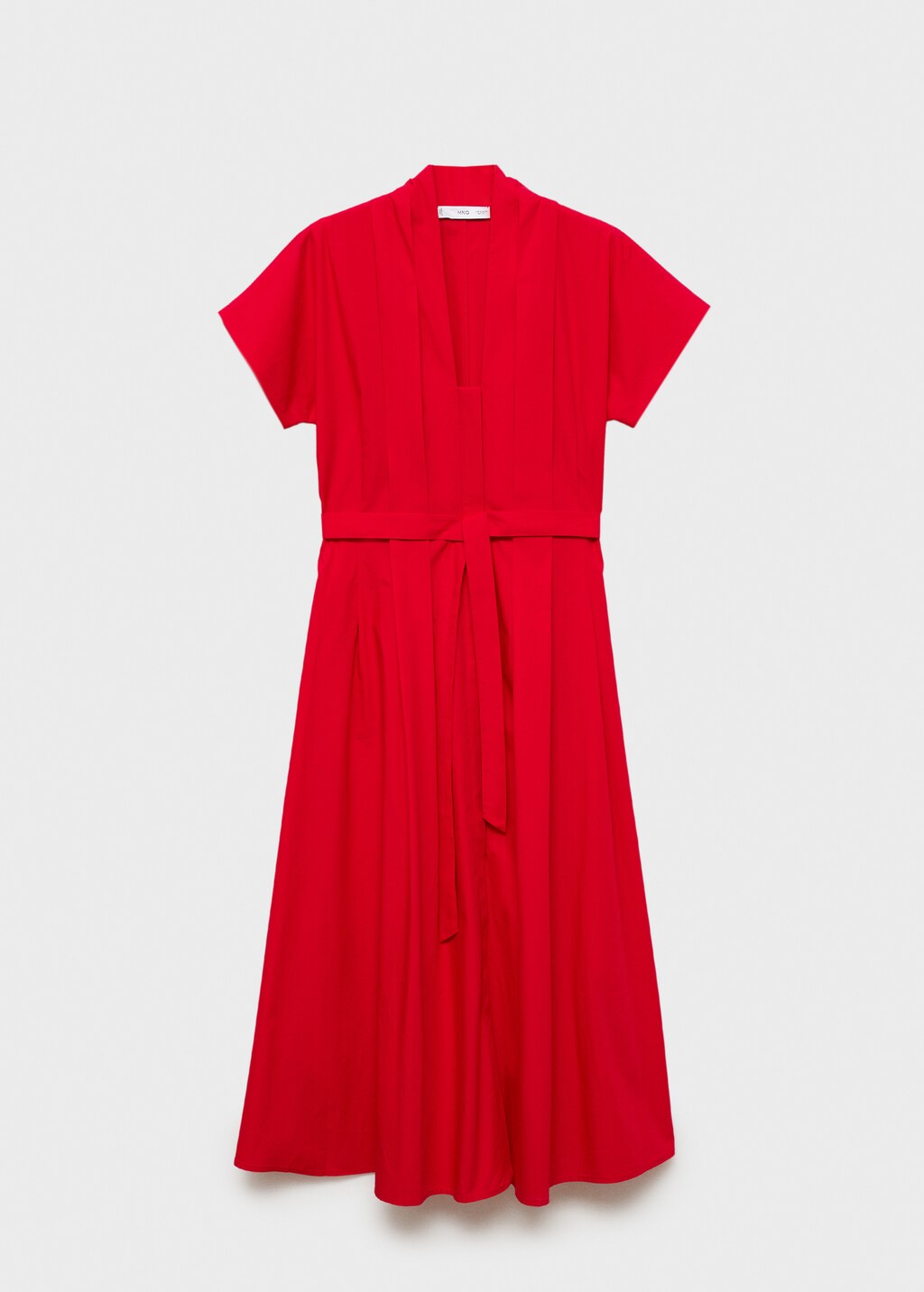 Bow pleats dress - White