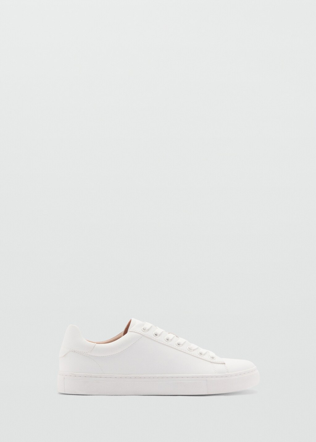 Lace-up panel sneakers - White