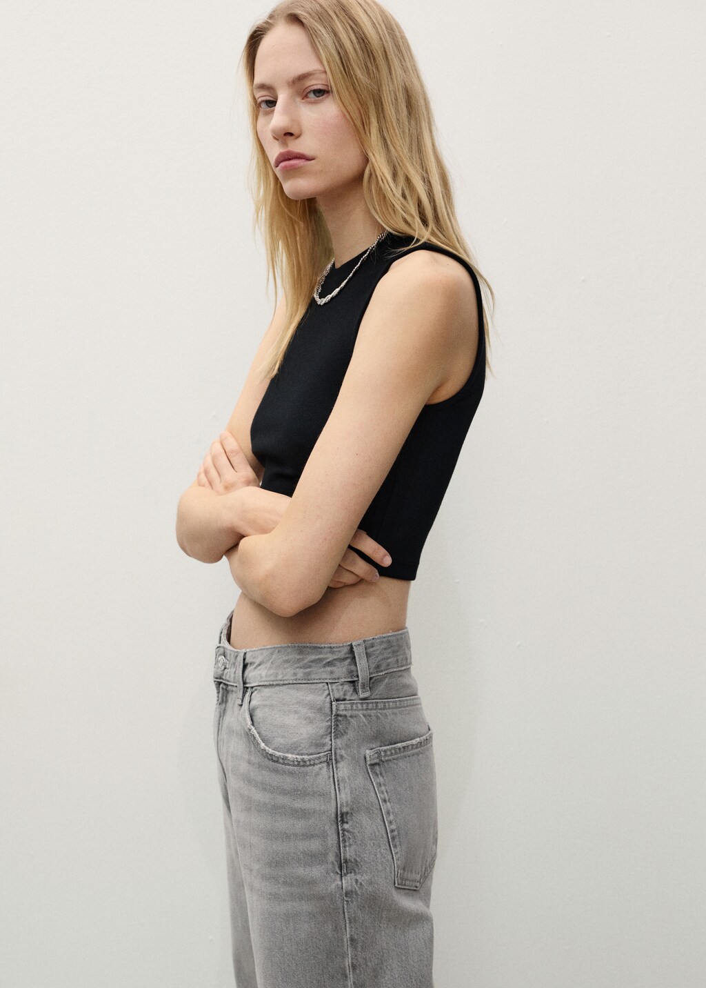 Miami medium-rise straight-fit jeans - Black denim