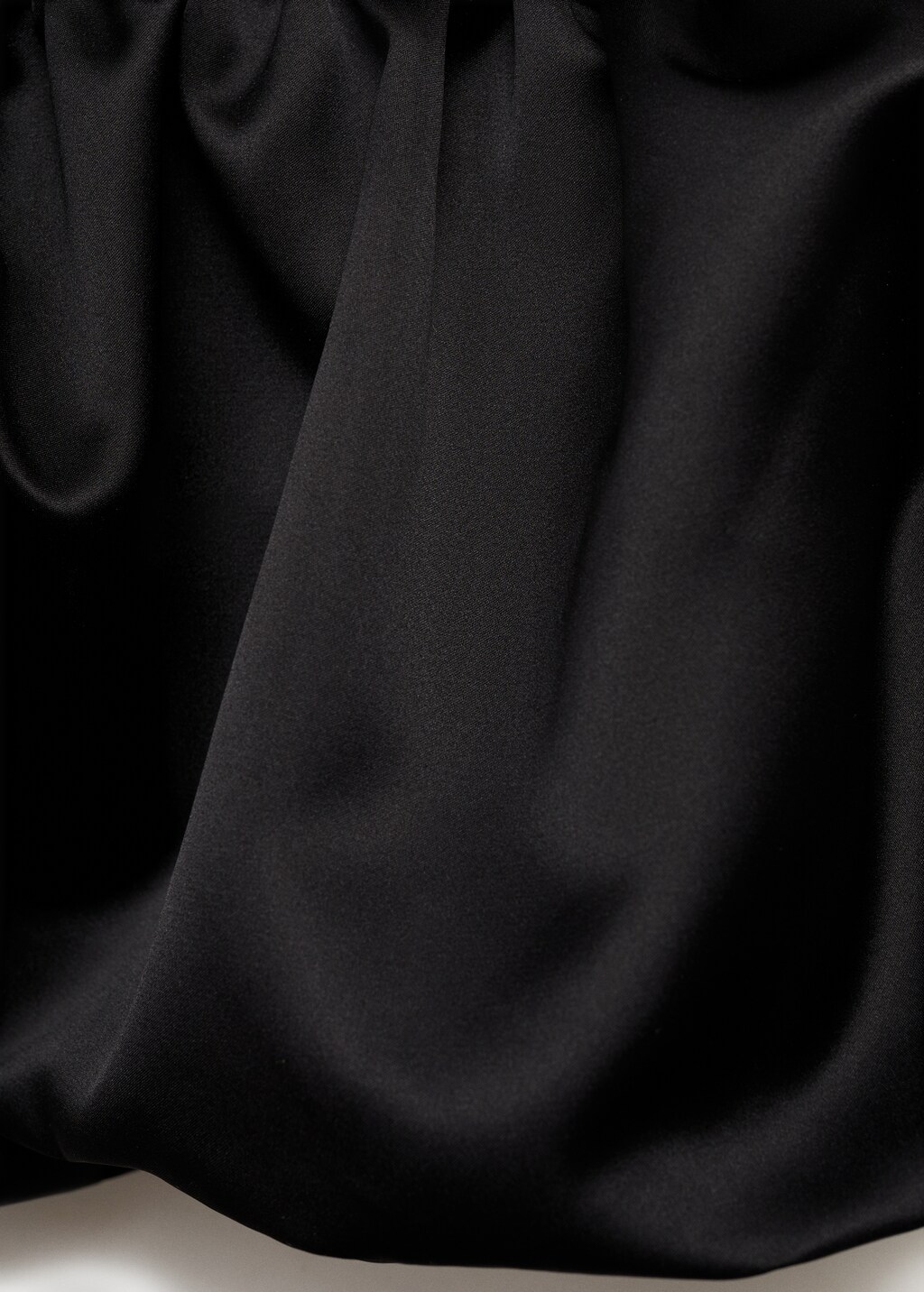 Balloon-effect halter-neck top - Black