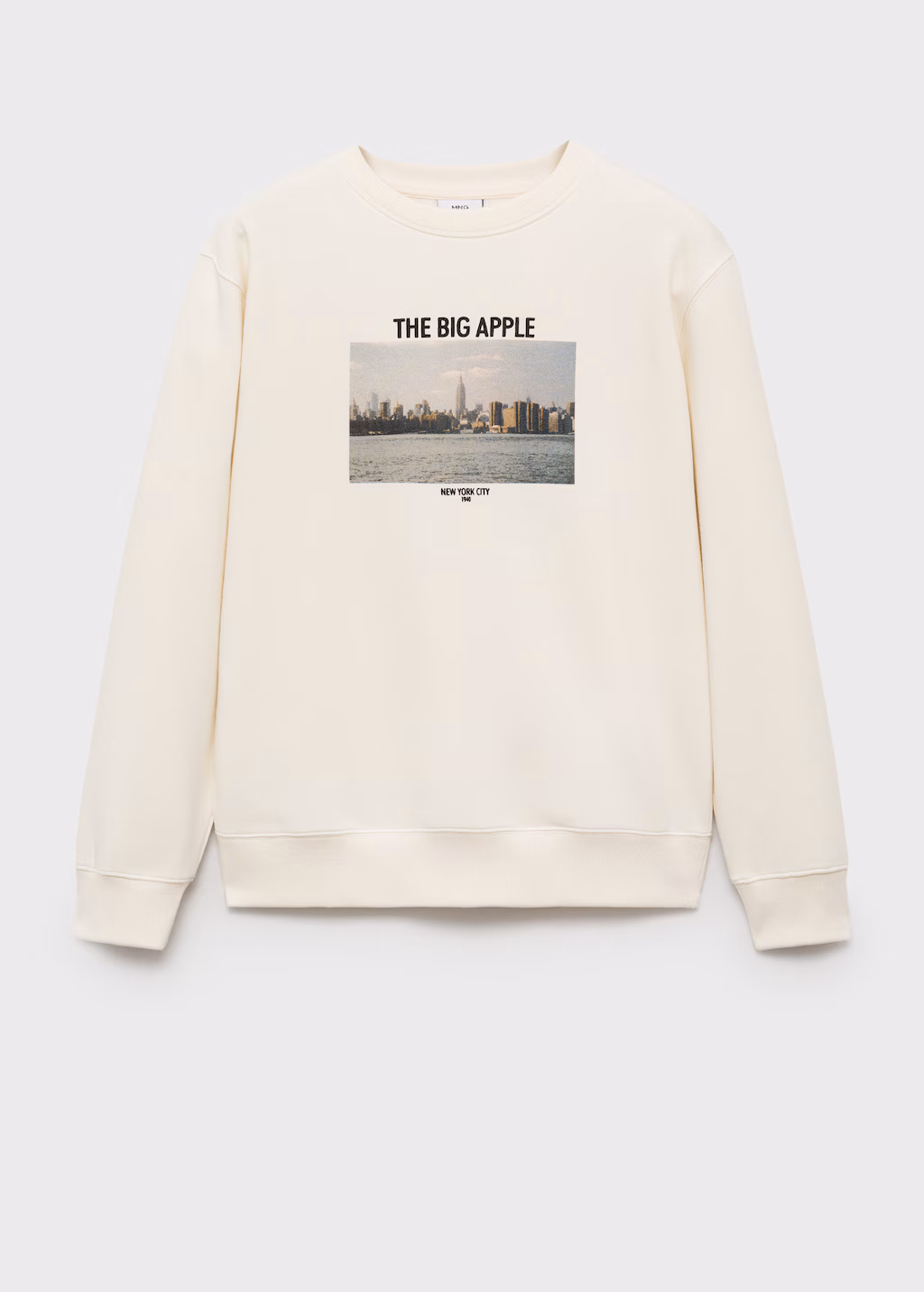 Graphic-print cotton sweatshirt - Beige