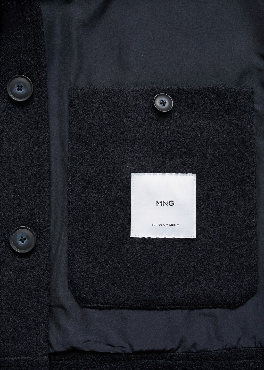 Wool jacket with pockets - Dark Navy