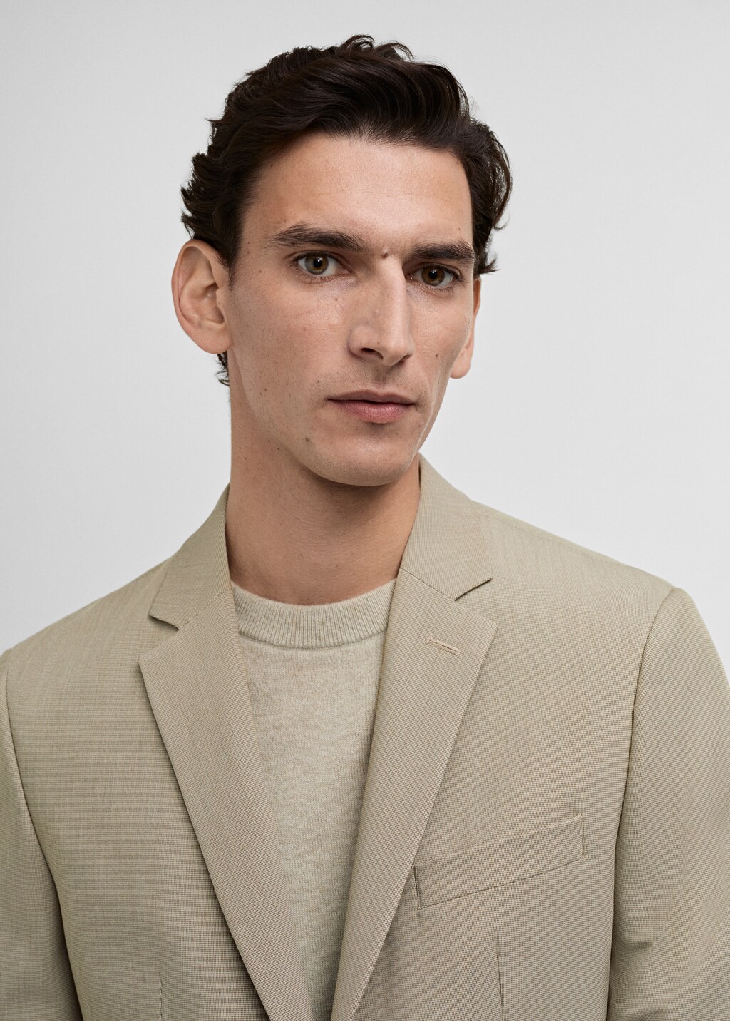 Super slim-fit suit jacket in stretch fabric - Grey