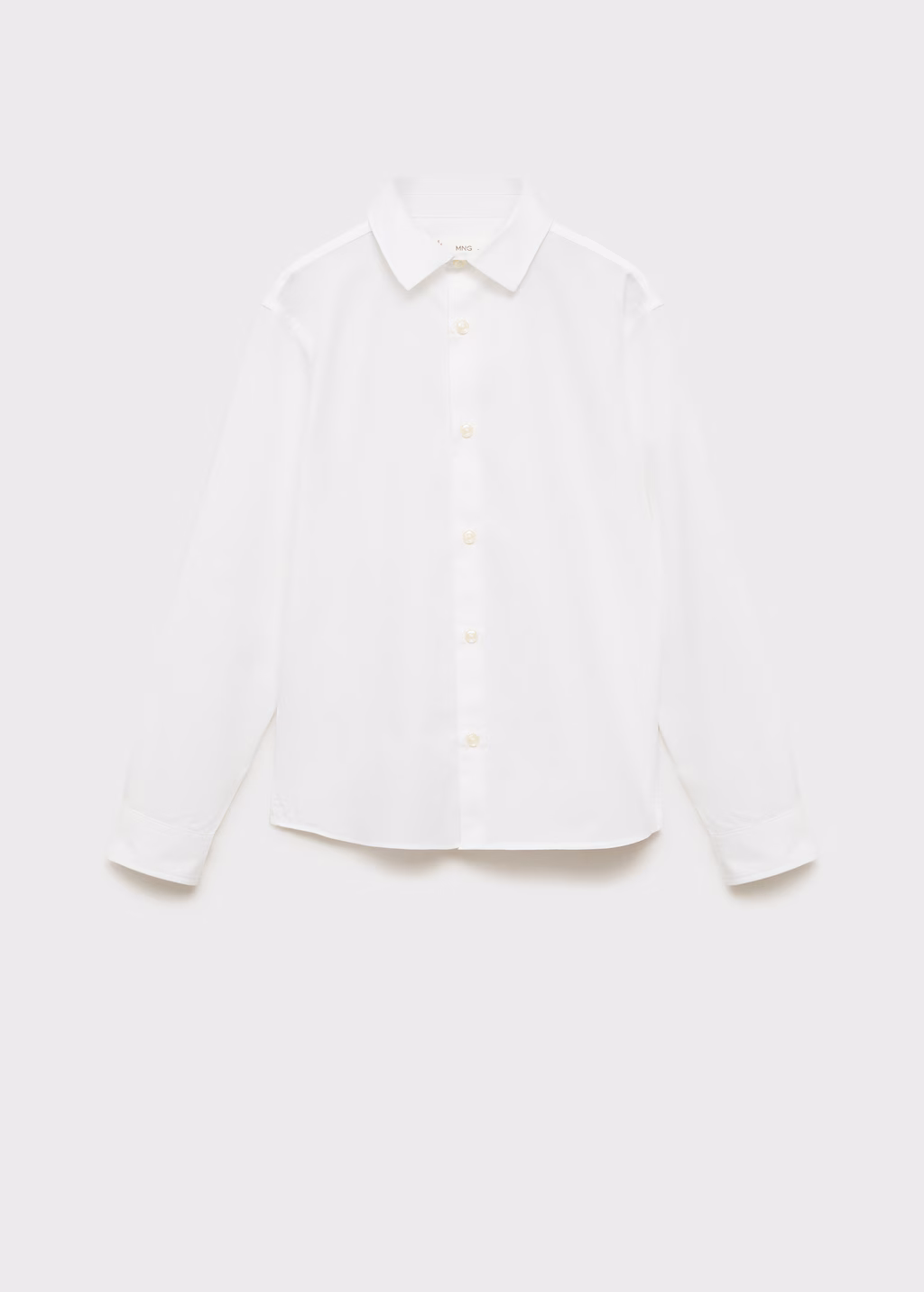 100% cotton dress shirt - White