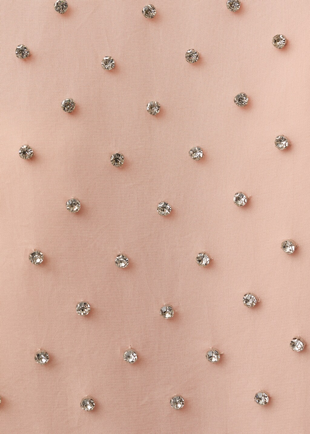 Midi skirt with crystal appliqués - Pastel Pink