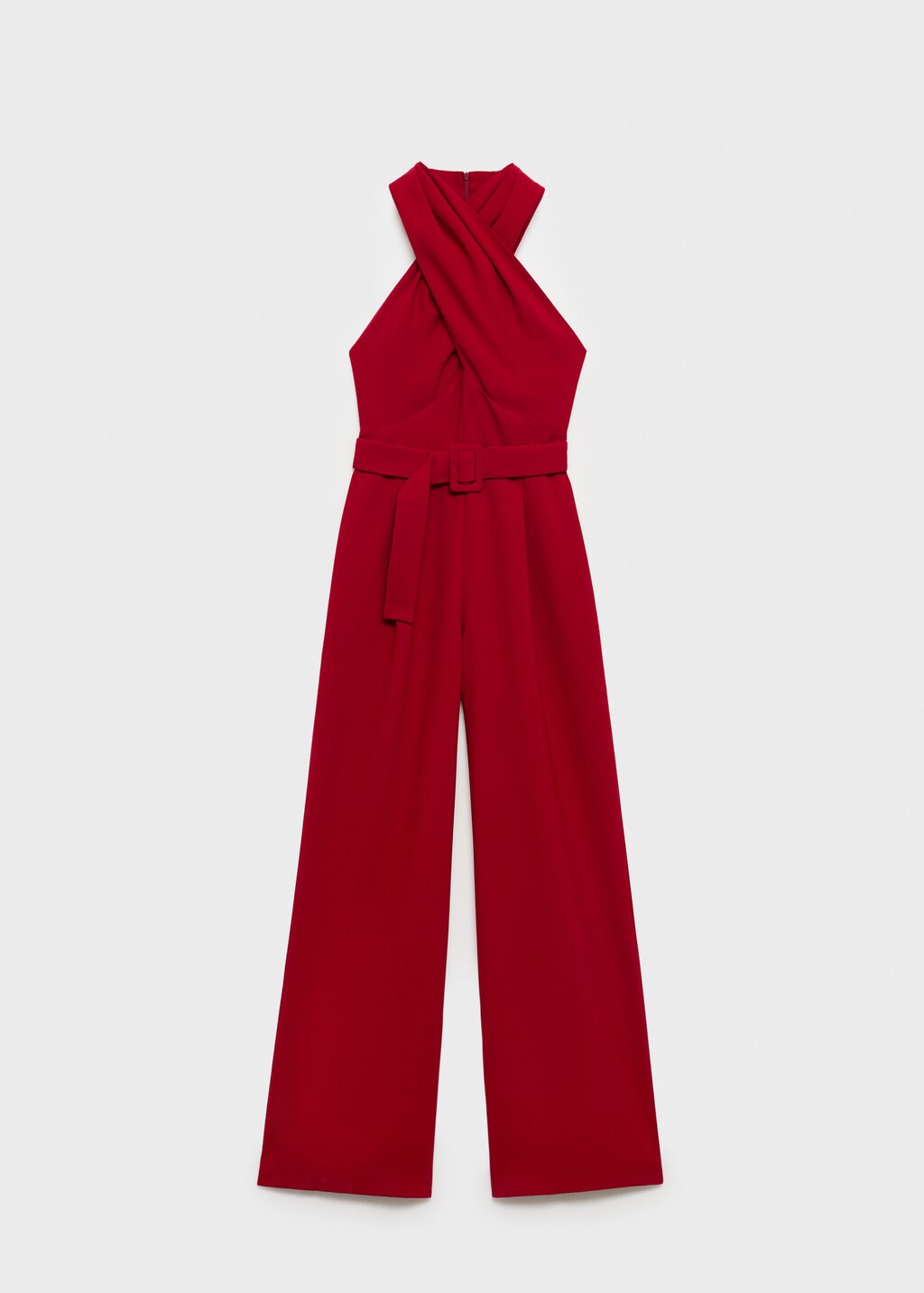 Belt wrap jumpsuit - Wine
