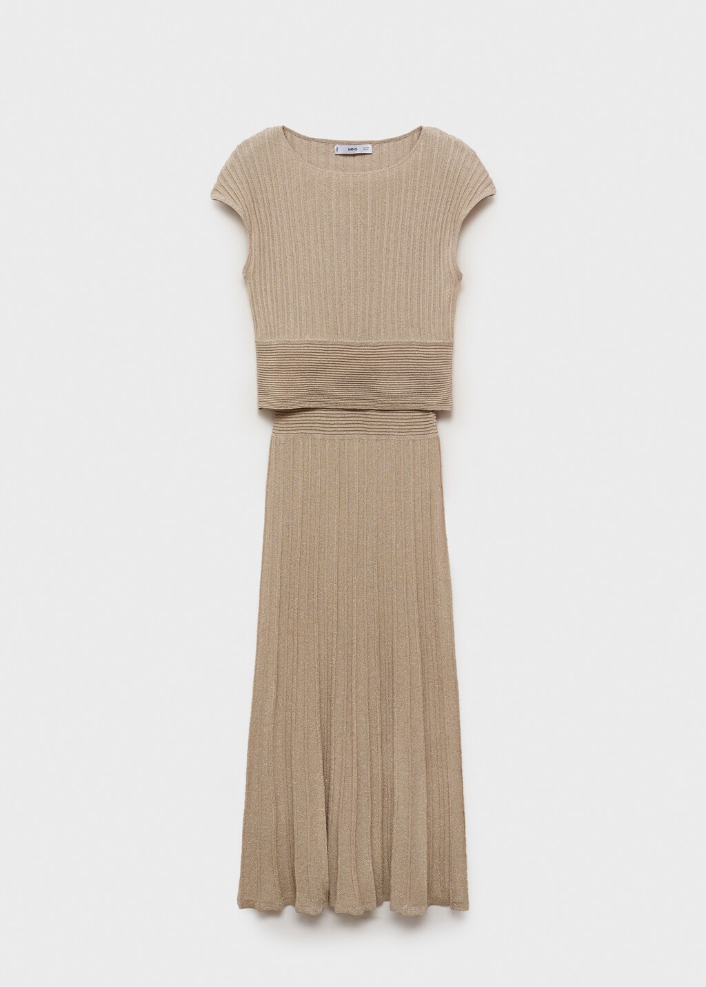 Knitted dress with shiny finish - Gold