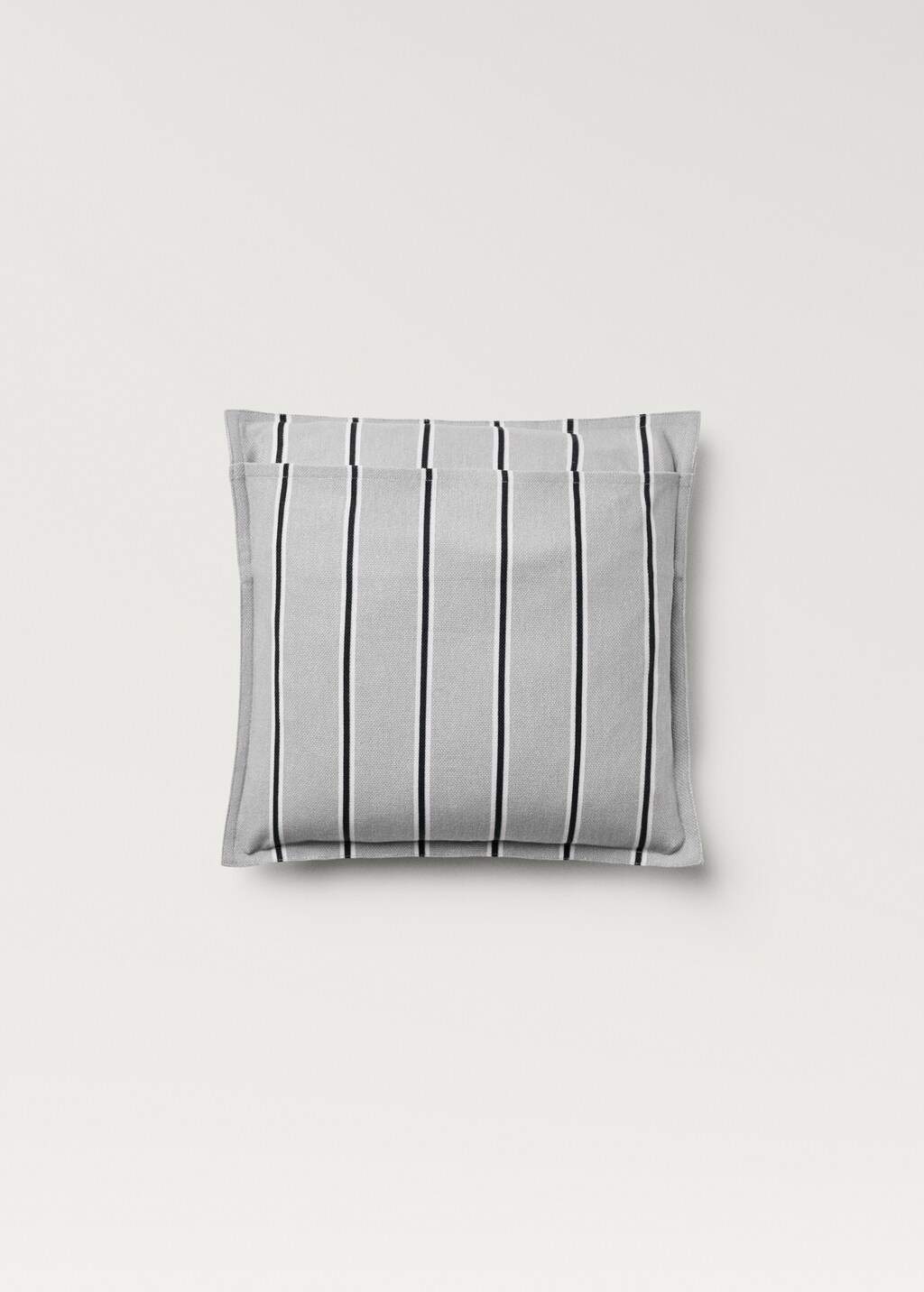 Cushion cover backstitch fine stripes 45x45 cm - Light/Pastel Grey
