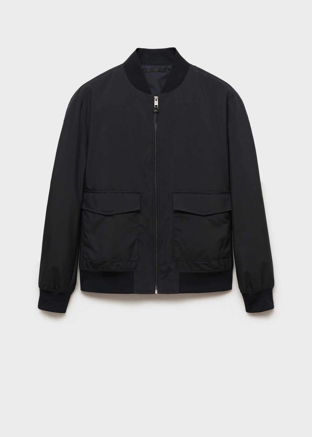 Water-repellent bomber jacket with pockets - Night Blue