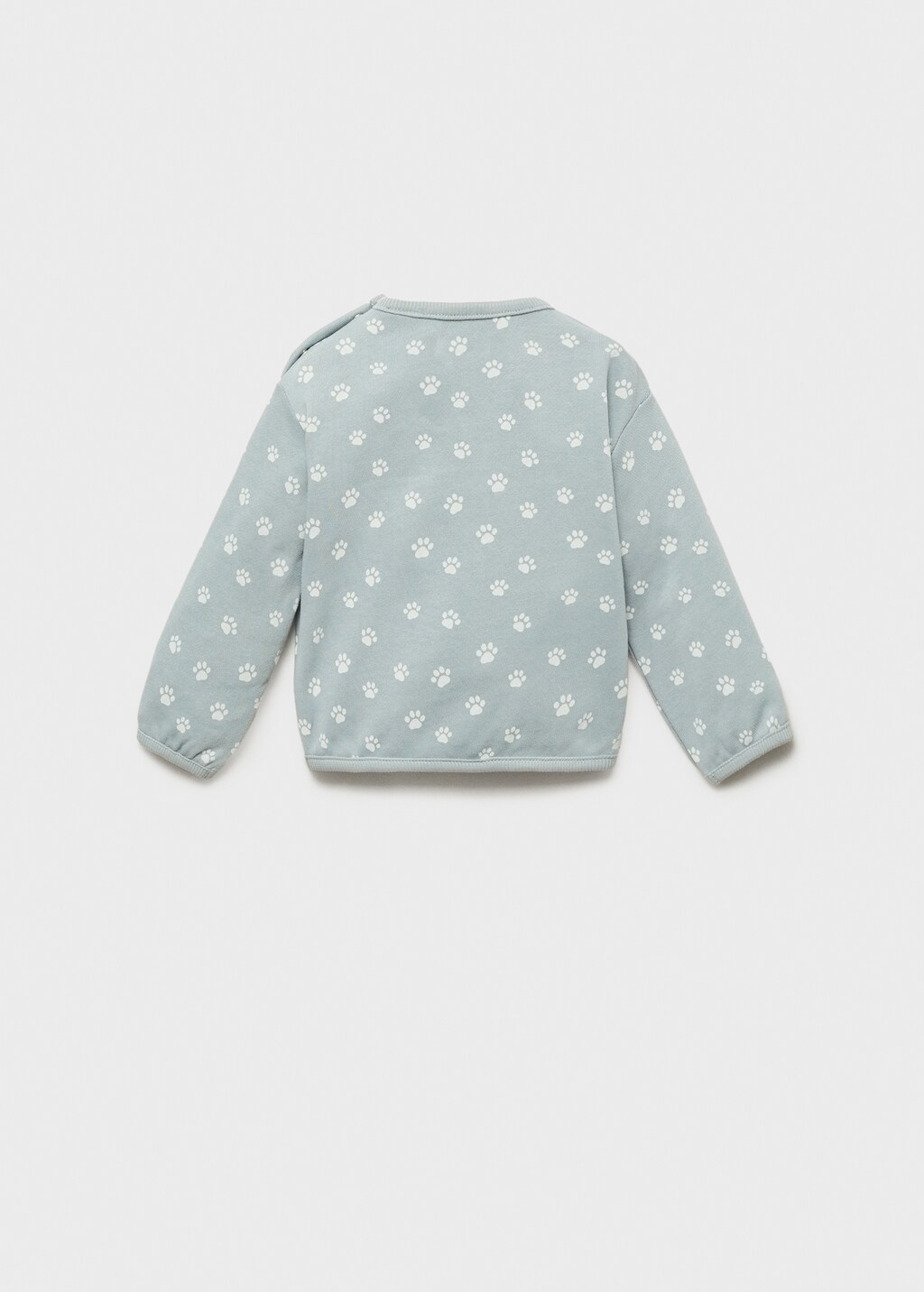 Printed cotton sweatshirt - Aqua Green