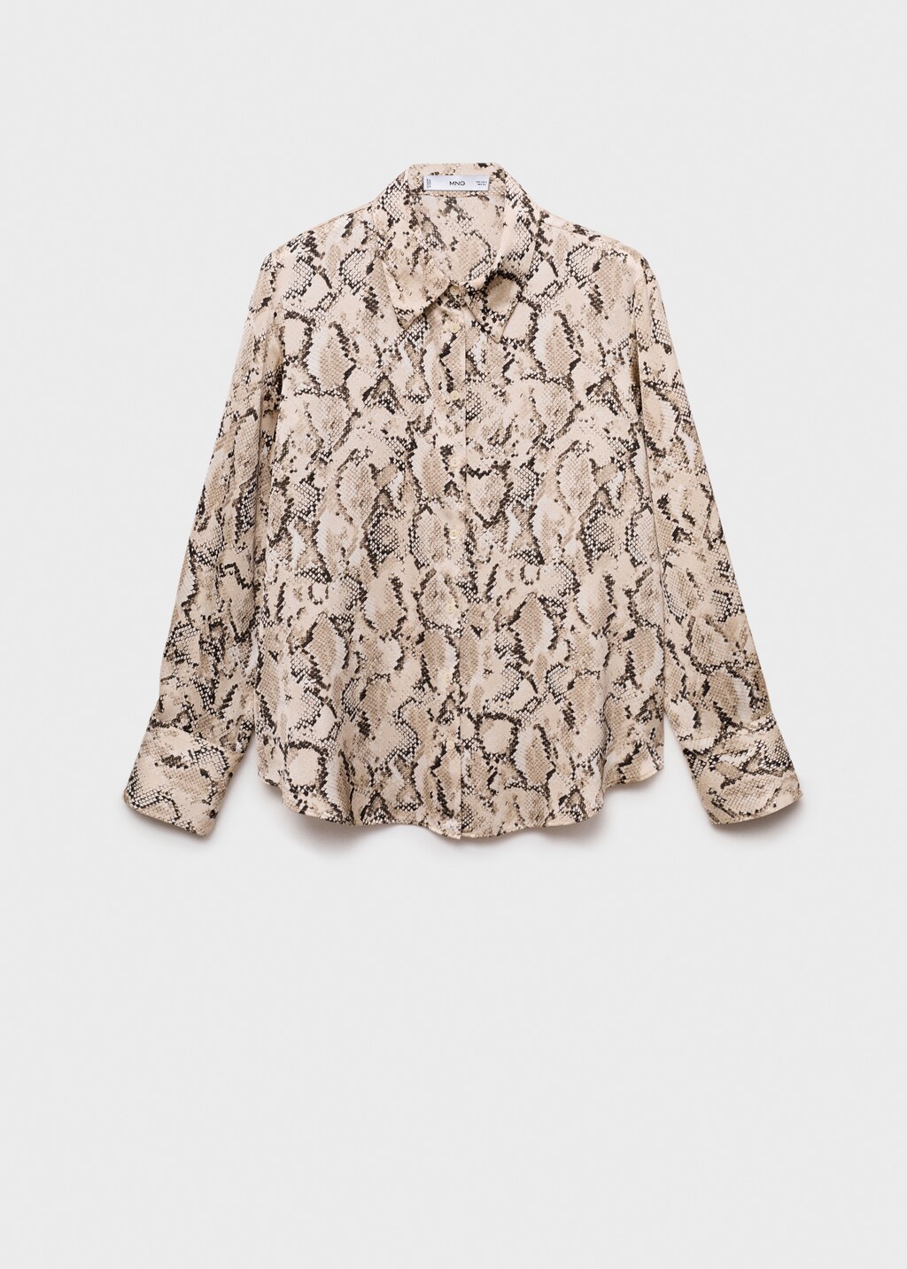 Satin print shirt - Ecru