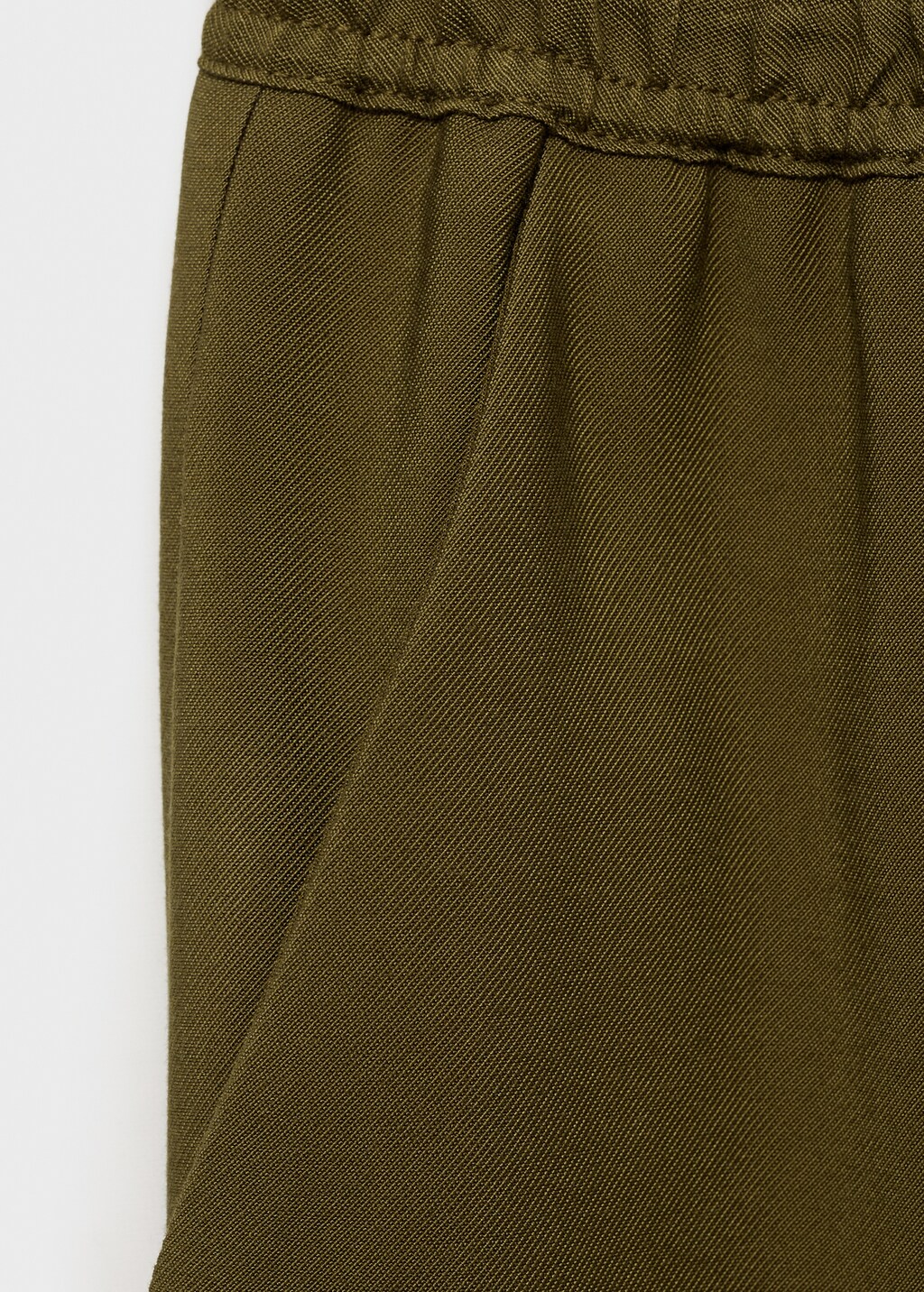 Elastic waist flowy trousers - Beige