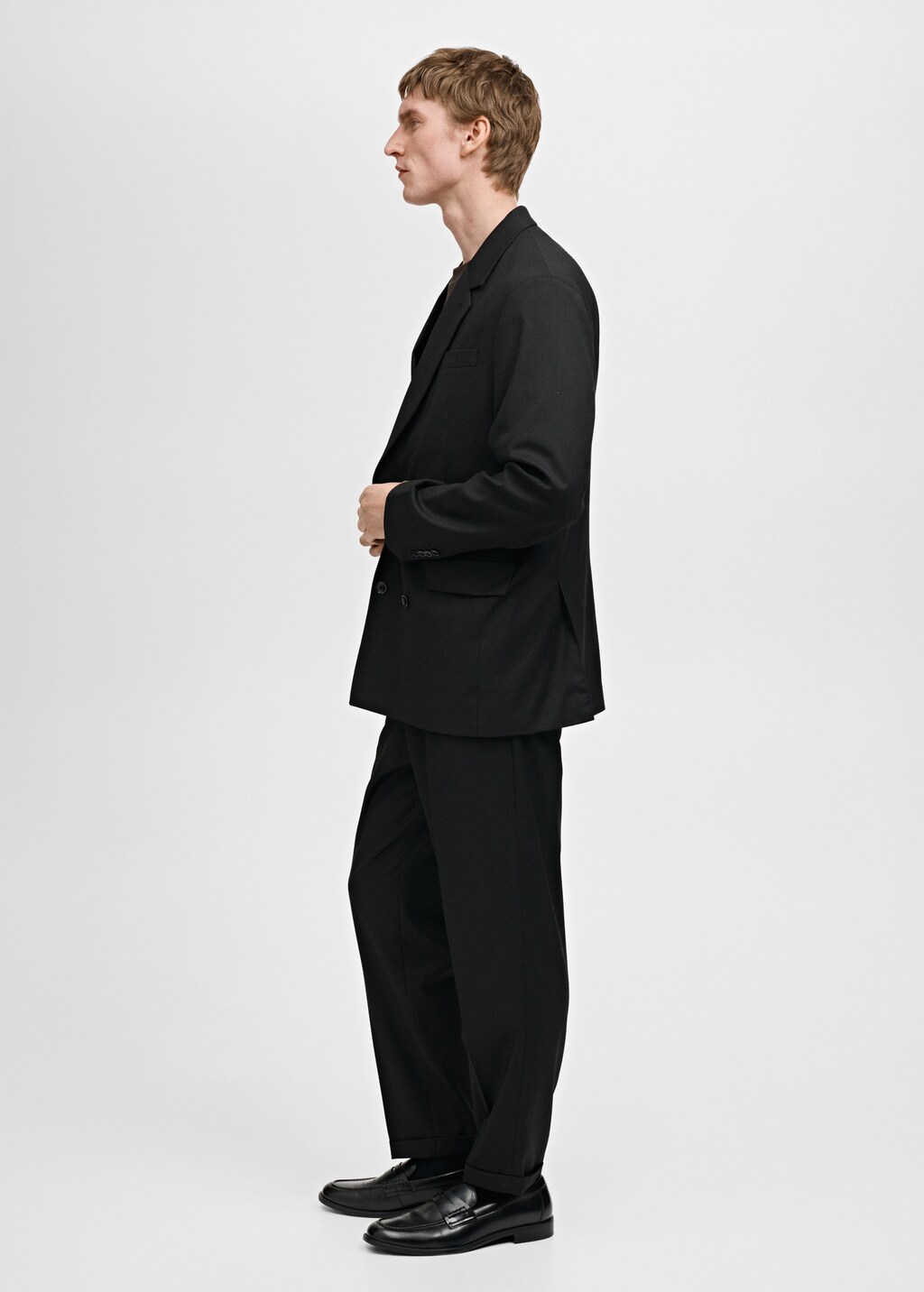 Boston regular-fit suit trousers - Black