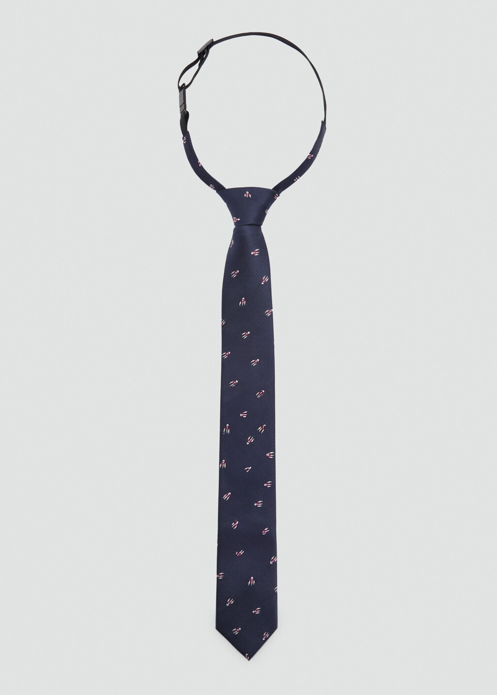 Embroidery tie - Dark Navy