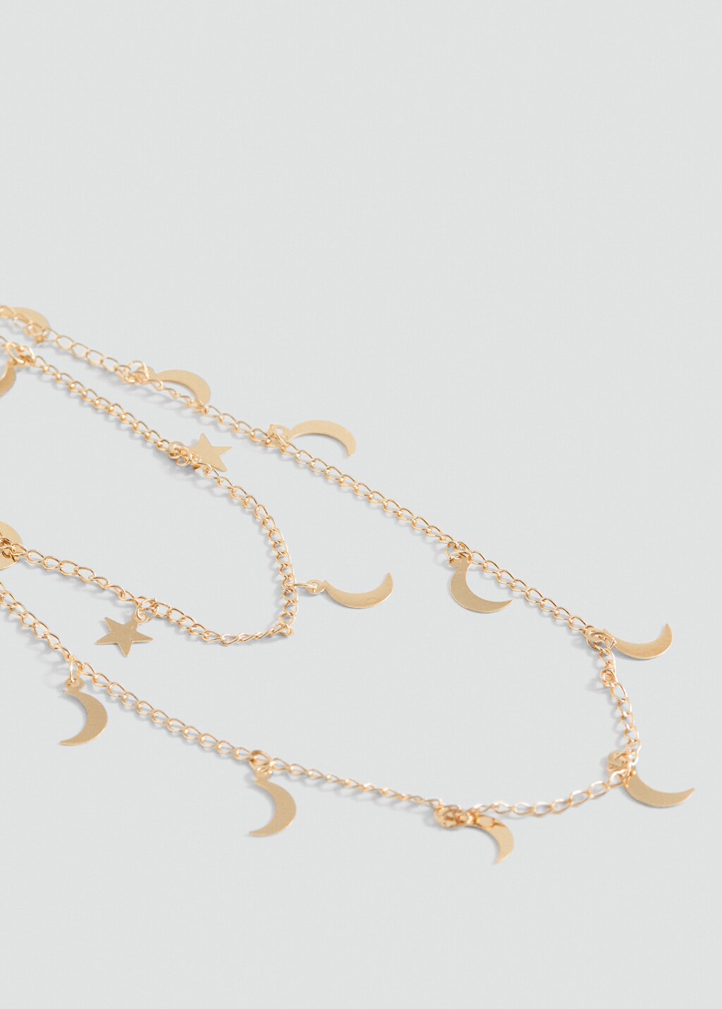 Combined chain necklace - Gold