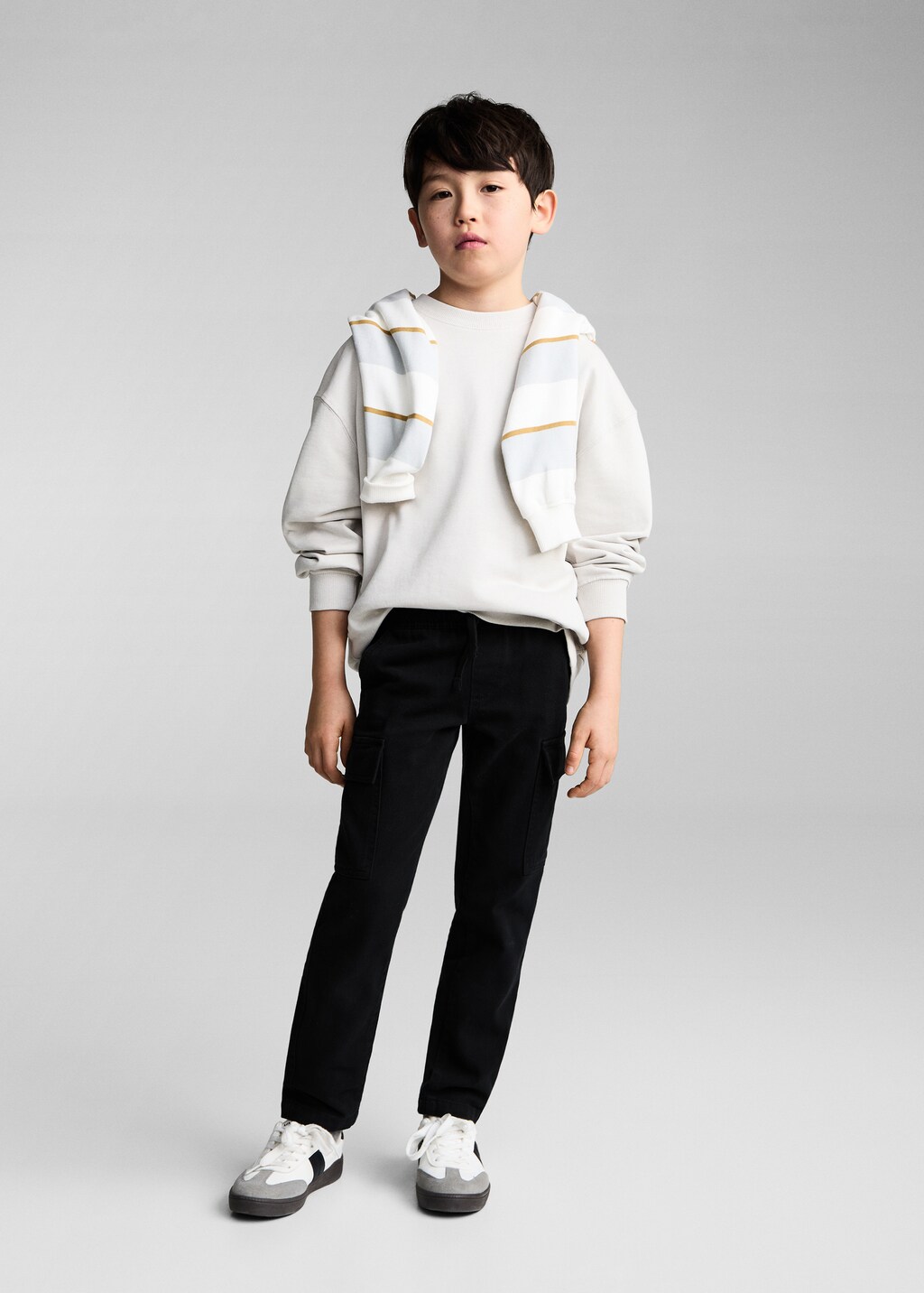 Straight cargo trousers - Sand