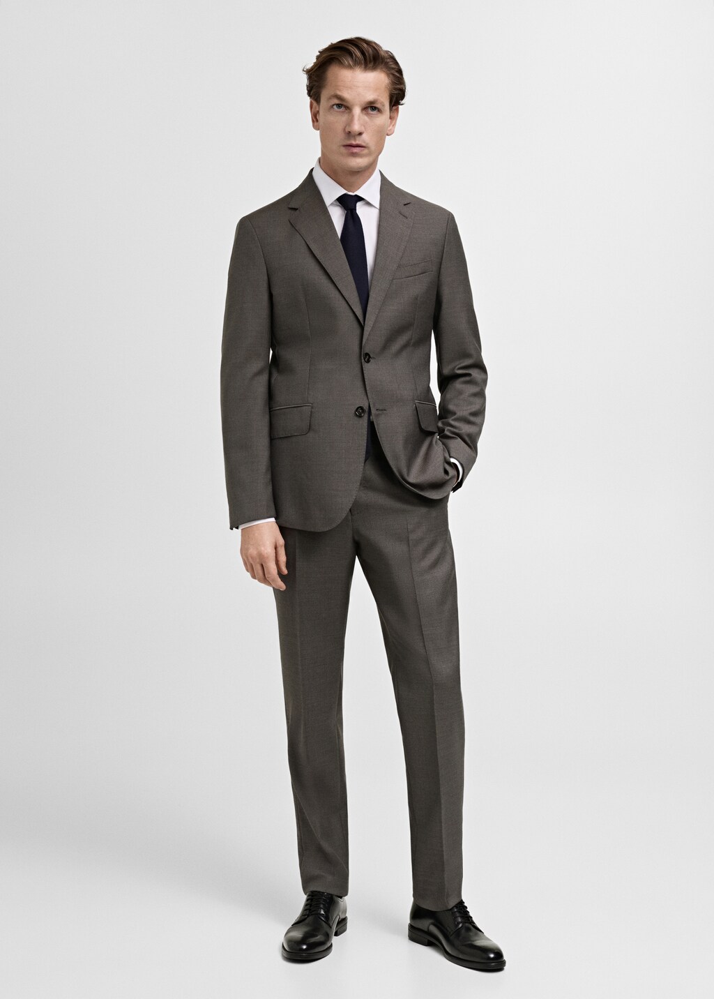 Venice 100% virgin wool suit trousers - Grey