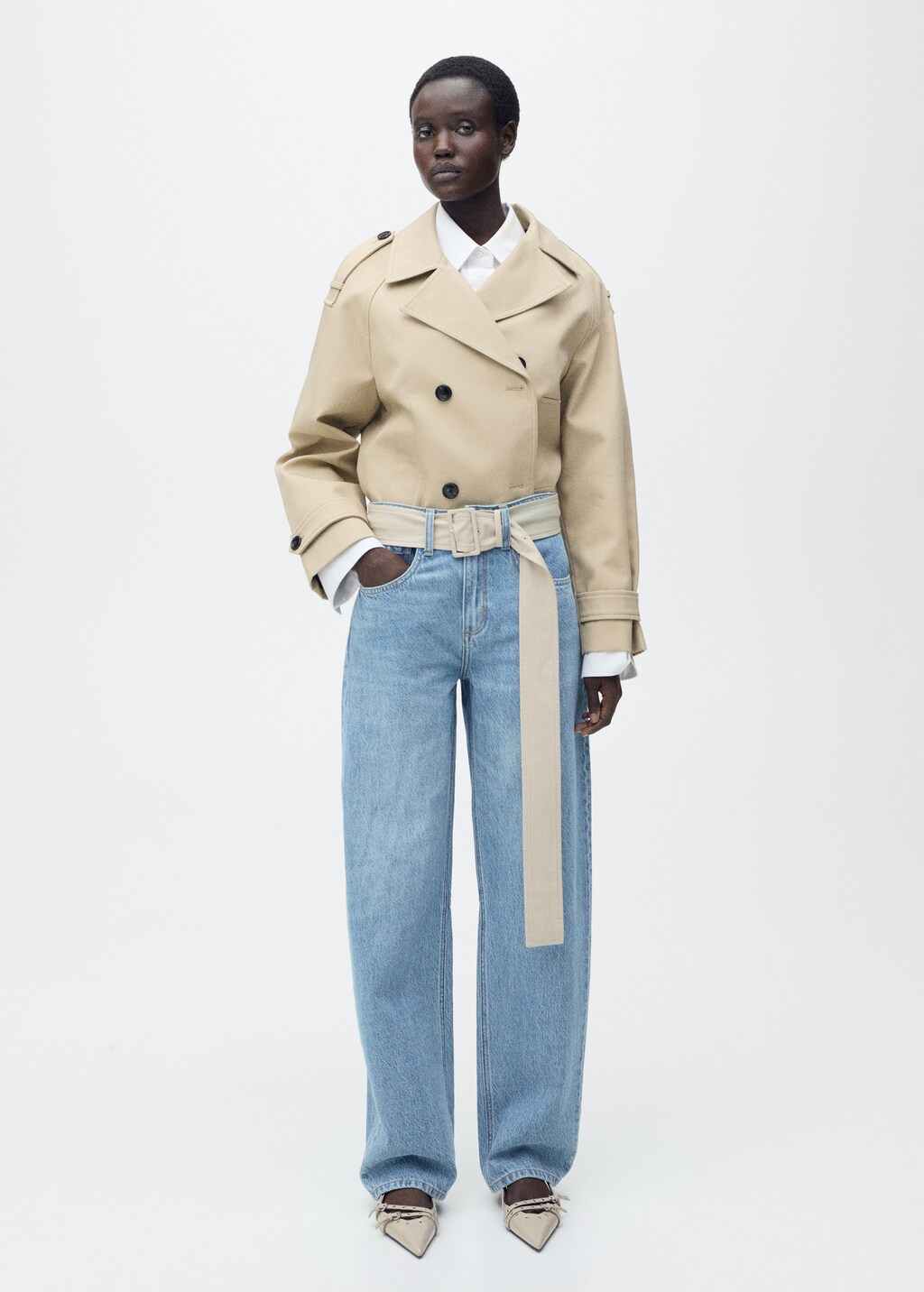 High-rise balloon jeans - Medium Blue