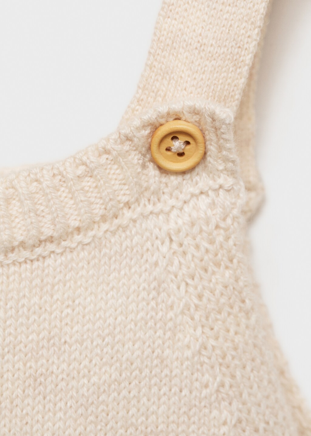 Cotton knit dungarees - Sand