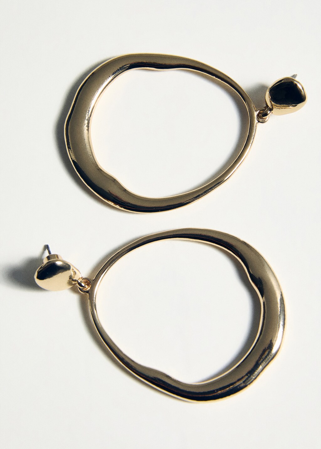Hoop pendant earrings - Gold